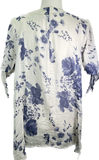 Blue and White Floral Long Tunic