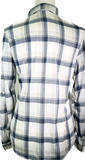 Blue/Cream/White Plaid Button Shirt