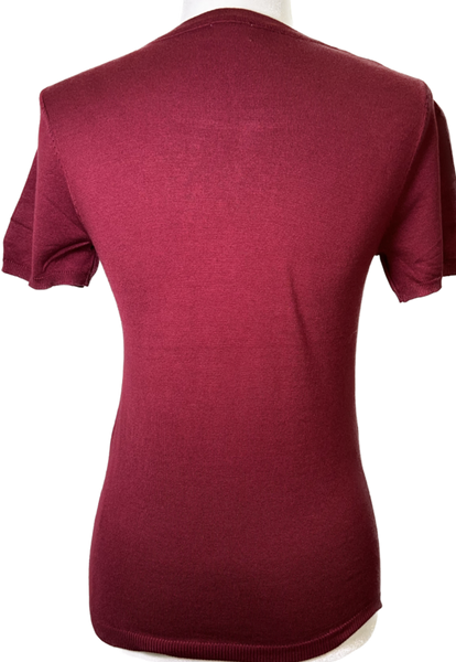 Knit T-Shirt - Cranberry