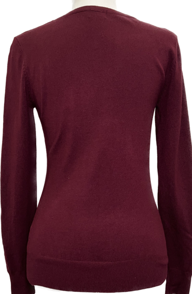 Long Sleeved Burgundy Crewneck  Sweater