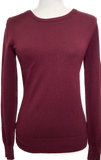 Long Sleeved Burgundy Crewneck  Sweater