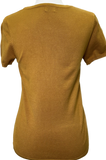 Crew Neck Knit Sweater Tee - Goldenrod