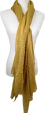 Textured Fringe Scarf - Mustard