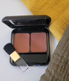 Dual Powder Blush Compact-Yellow Orange