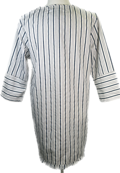 Striped Mini Dress - Navy & White