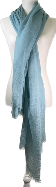 Fringe Scarf - Sky Blue