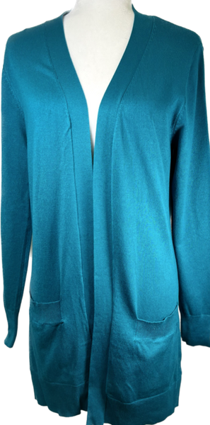 Long Knit Cardigan - Teal