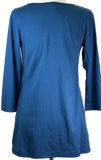 Scoop Neck, 3/4 Sleeve Tee - Turquoise