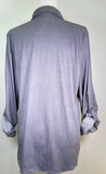 Soft Stripe Gray Button Top