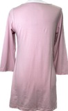 Pink Long Layering Tee with 3/4 Length Sleeves