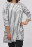 Striped Mini Dress - Navy & White