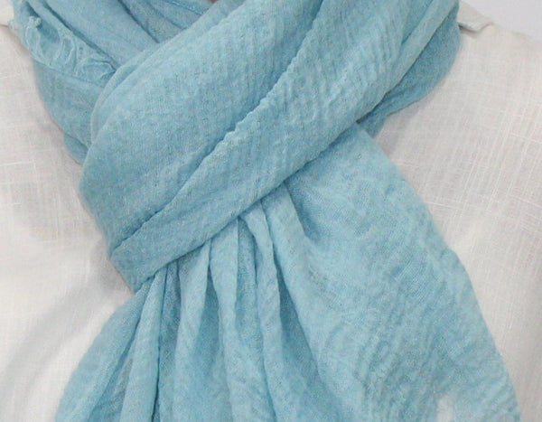 Fringe Scarf - Sky Blue