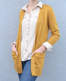 Long Knit Cardigan - Mustard