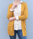 Long Knit Cardigan - Mustard