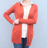 Long Orange Cardigan