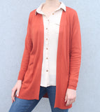 Long Orange Cardigan