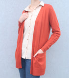 Long Orange Cardigan