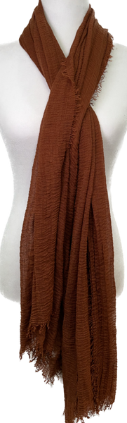 Fringe Scarf - Rust