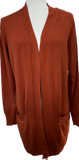 Rust Long Sleeve Cardigan Sweater