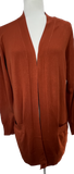 Long Knit Cardigan - Rust