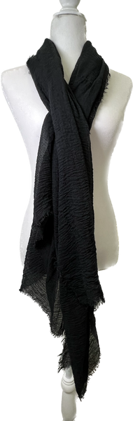 Black Boucle Scarf