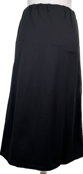 Mid-Length Basic Black Skirt