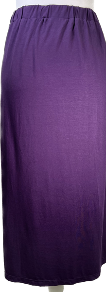 Plum Mid-length Cotton Skirt