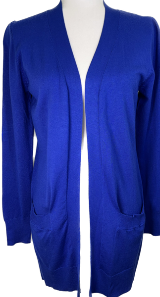 Long Knit Cardigan - Royal Blue