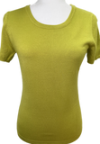 Short Sleeve Knit Sweater Tee - Lime